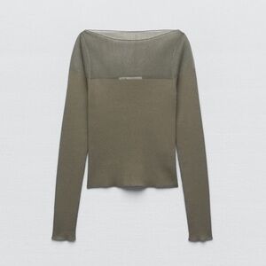 Zara Semi-Sheer Women’s Long Sleeve Top